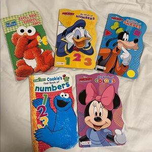 Disney and Sesame Street Kids Learning Books Set